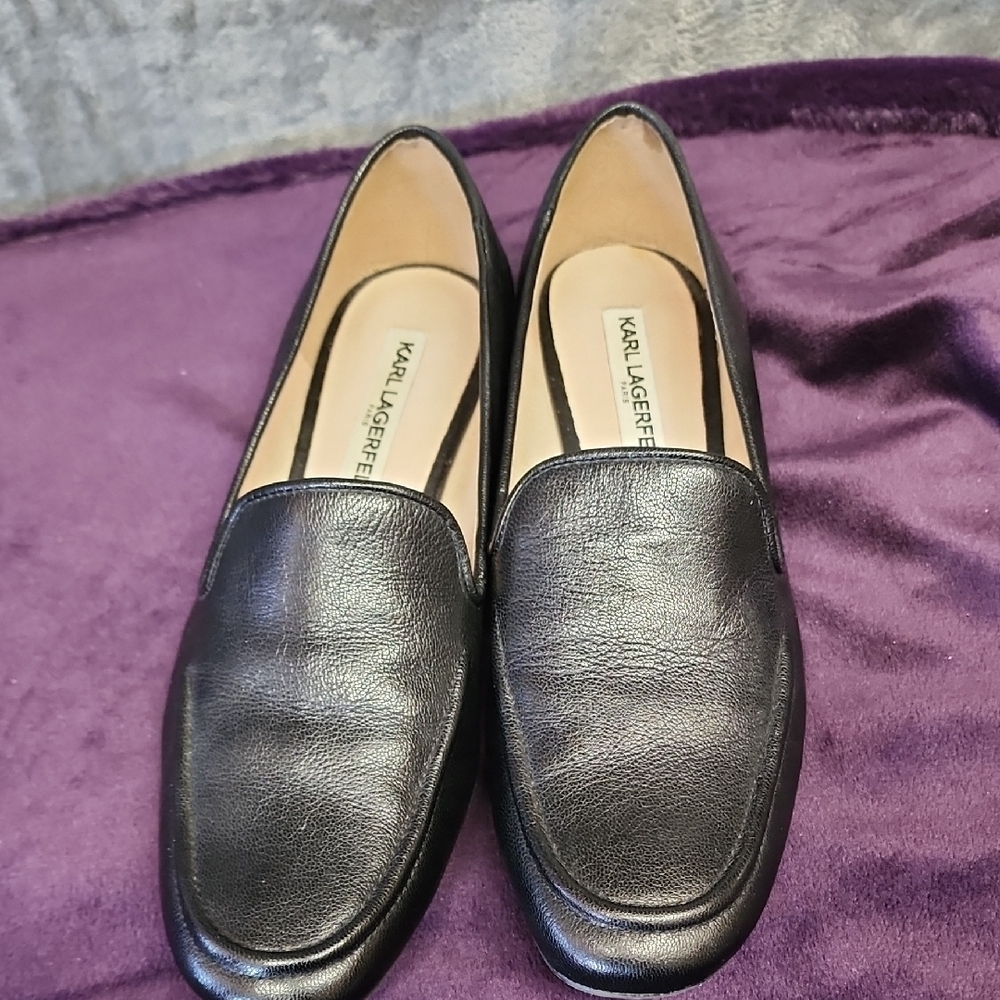 Karl Lagerfeld Women's Classic Black Loafers sz 7.5